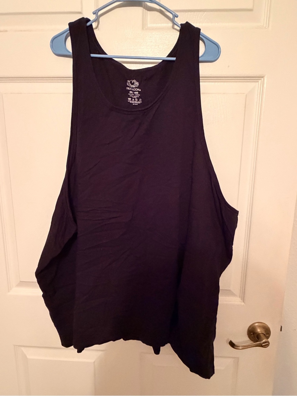 Fruit of the Loom Cotton Tank Top in Black Size 4XL